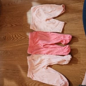 Bundle of 4- 0-3 month pants